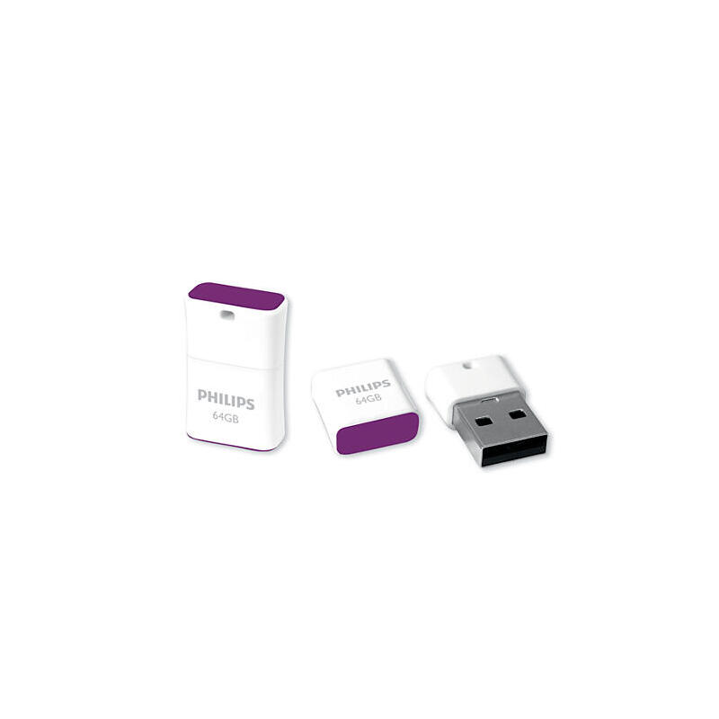 philips-fm64fd85b00-unidad-flash-usb-64-gb-usb-tipo-a-20-purpura-blanco