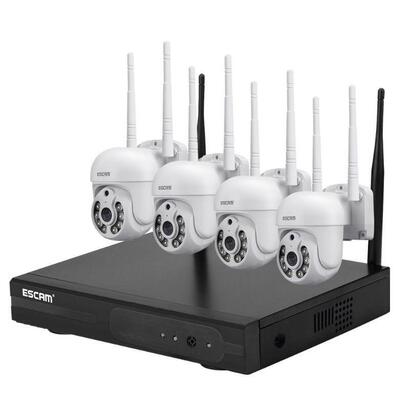 kit-videovigilancia-ip-escam-wnk714-wifi-3mp-4-camaras-blanco