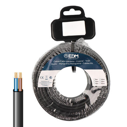 carrete-25mts-cable-paralelo-plano-negro-2x25mm-edm
