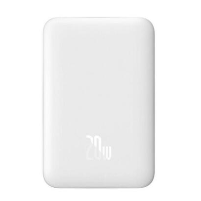 power-bank-mini-10000mah-baseus-compatible-con-magsafe-blanco-carga-rapida-20w-y-cable-tipo-c-inlcuido