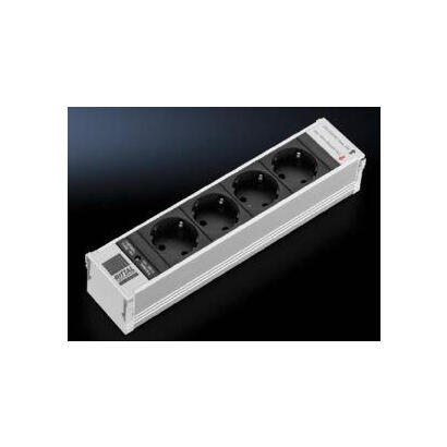 rittal-dk-7856090-base-multiple-4-salidas-ac-interior-negro-gris