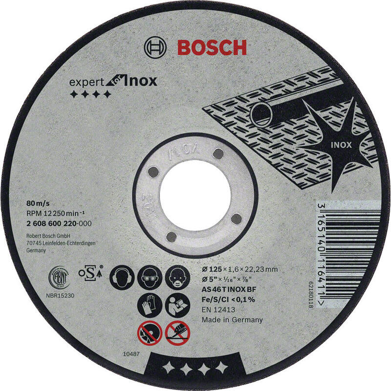 disco-de-corte-bosch-expert-para-inox-rapido-o-125mm-diametro-2223-mm-as-60-t-inox-bf-anverso-2608600549