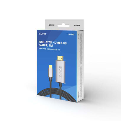 savio-cl-170-kabel-usb-c-do-hdmi-v20b-1m-miedz