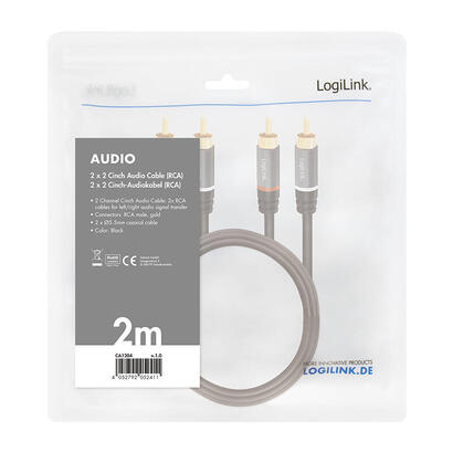 logilink-ca1204-cable-de-audio-2-m-2-x-rca-negro