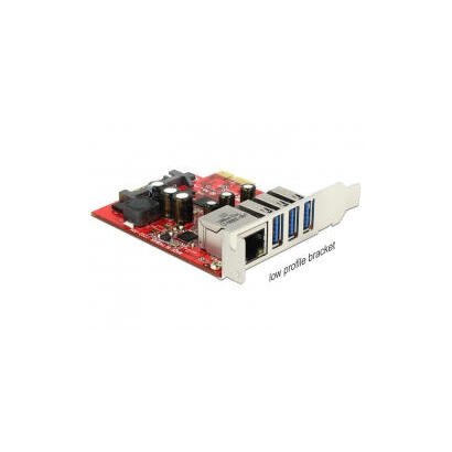 delock-89382-tarjeta-pci-express-x1-a-3-x-externos-usb-5-gbps-1-x-externos-gigabit-lan-factor-de-forma-de-perfil-bajo