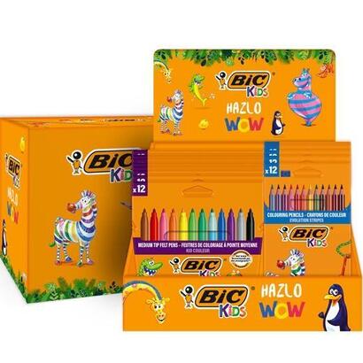 bic-rotuladores-y-lapices-de-colores-kids-hazlo-wow-expositor-12-12-estuches-de-12-ud-csurtidos