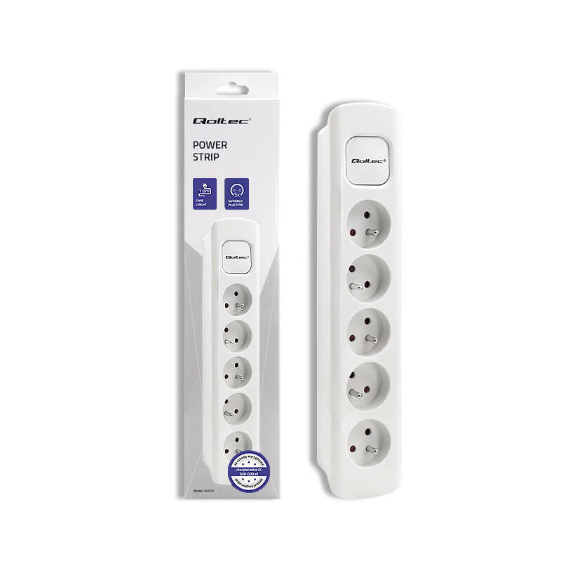 regleta-qoltec-50276-power-strip-5-tomas-18m-blanco regleta-qoltec-50276-power-strip-5-tomas-18m-blanco