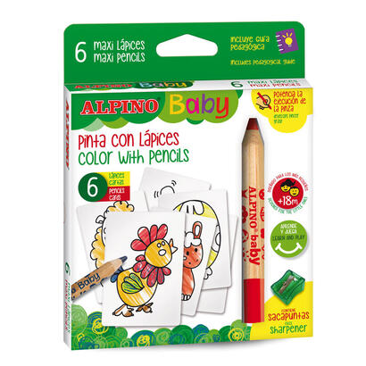 alpino-lapices-de-colores-baby-la-granja-para-bebes-con-cartas-para-colorear-estuche-de-6-csurtidos