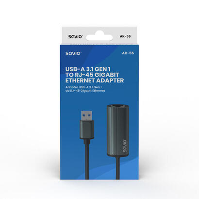 savio-ak-55-adapter-usb-a-31-gen-1-do-rj-45-gigabit-ethernet