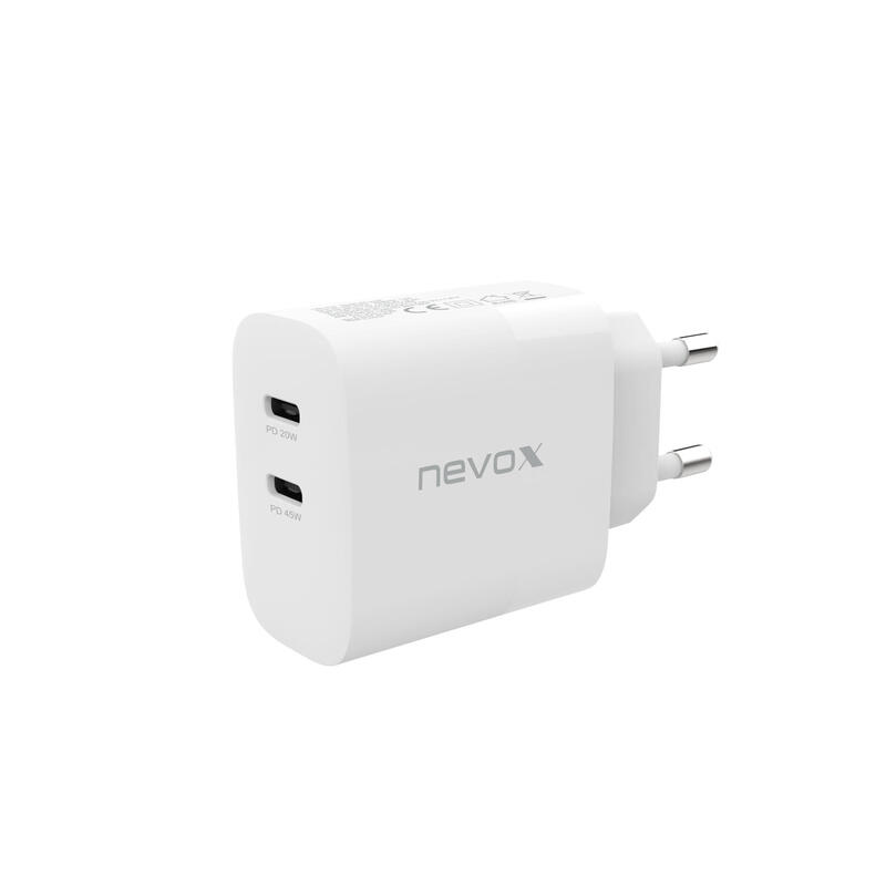 nevox-45w-dual-usb-c-pd-ladegerat-gan-weiss