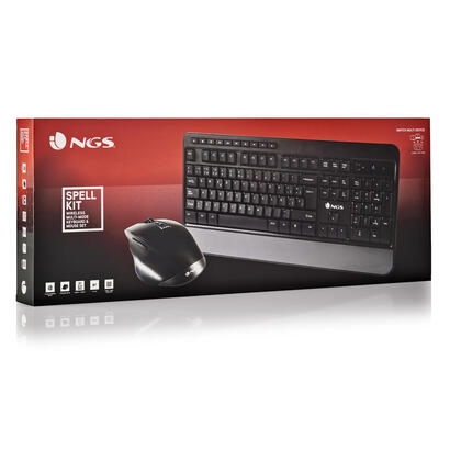 ngs-spell-kit-pack-teclado-multidispositivo-inalambrico-usb-bluetooth-frances-10-teclas-multimedia-resistente-a