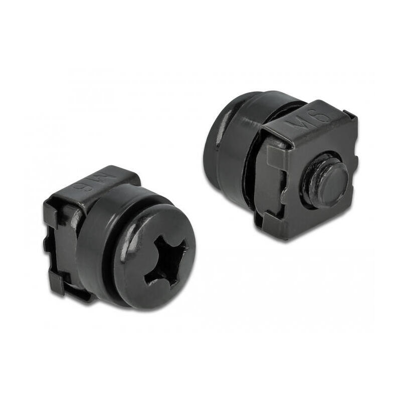 delock-66548-tornillotuerca-12-cm-20-piezas-m6-bolts-nuts-negro-bolts-nuts-metal-metal-m6-cabeza-redonda-ph-phillips