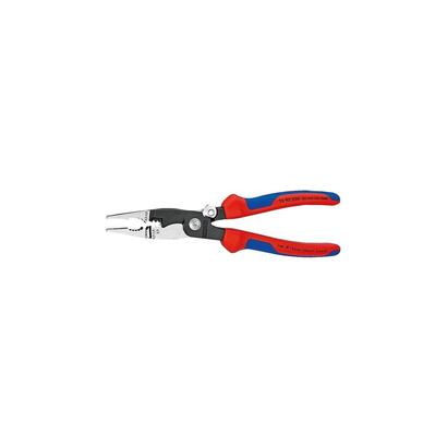 alicates-para-instalaciones-electricas-knipex-13-92-200-rojoazul-diseno-delgado-articulacion-atornillada-hoja-con-bloqueo-activo