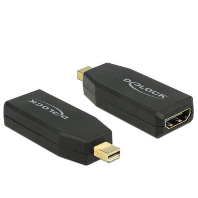 delock-65581-adaptador-mini-displayport-12-macho-hdmi-hembra-4k-activo-negro