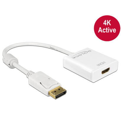 delock-active-adapter-displayport-12-hdmi-socket-4k-white-20-cm-62608