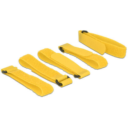 delock-18708-velcro-amarillo-5-piezas-atacables-amarillo-amarillo-20-mm-300-mm-5-piezas