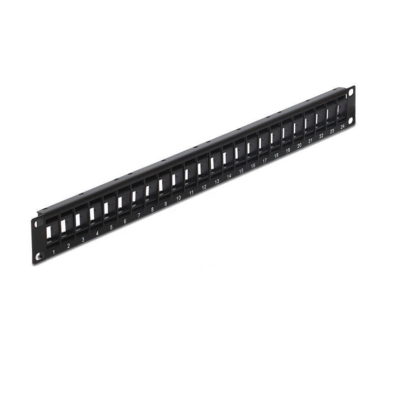 delock-43340-panel-de-parcheo-patch-panel-negro-metal-plastico-montaje-en-bastidor-44-mm-115-mm-4826-mm