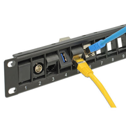 delock-43340-panel-de-parcheo-patch-panel-negro-metal-plastico-montaje-en-bastidor-44-mm-115-mm-4826-mm