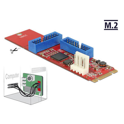 delock-62843-tarjeta-y-adaptador-de-interfaz-interno-usb-32-gen-1-31-gen-1-convertidor-m2-usb-32-gen-1-31-gen-1-renesas-5-gbits-