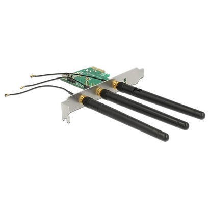 delock-89568-tarjeta-pci-express-x1-1-x-ranura-de-clave-a-m2-interna-con-3-antenas-externas-factor-de-forma-de-bajo-perfil