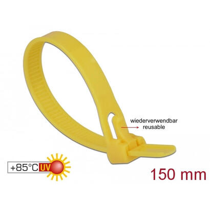 delock-18760-bridas-reutilizables-resistentes-al-calor-la-150-x-an-75-mm-100-piezas-amarillo