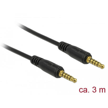 delock-85698-cable-conector-estereo-de-35-mm-de-5-pines-macho-a-macho-de-3-m-negro