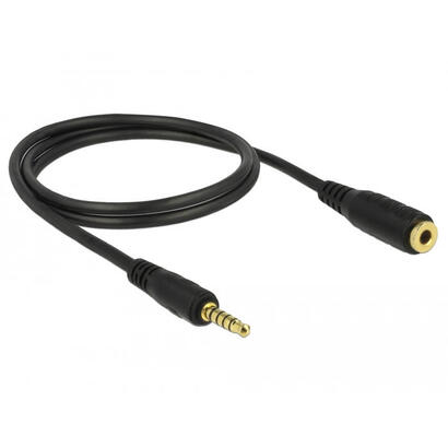 delock-85701-cable-de-audio-1-m-35mm-negro-negro-35mm-macho-35mm-hembra-1-m-negro