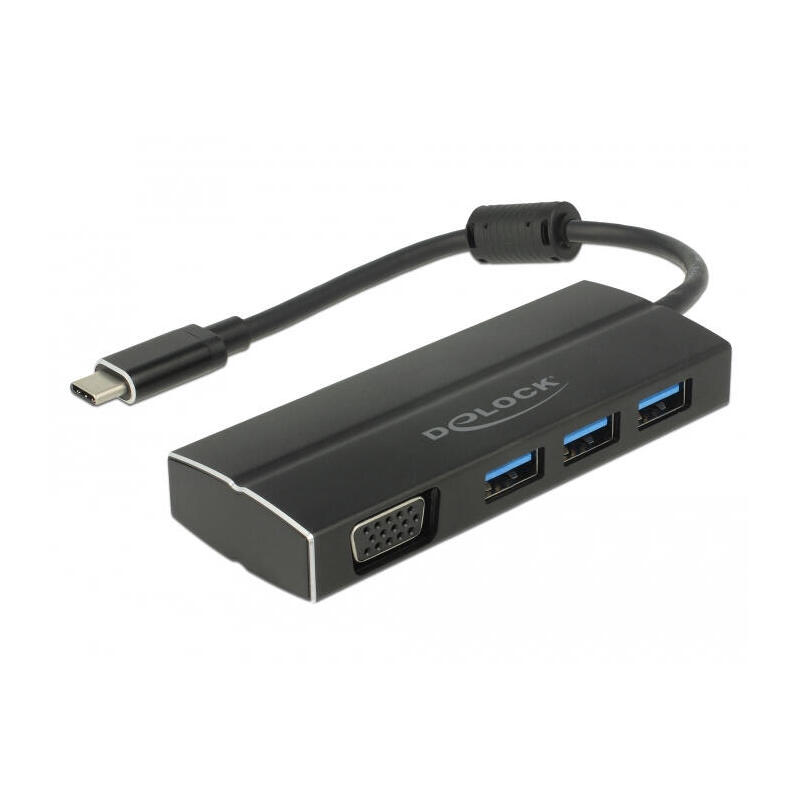 hub-delock-usb-32-gen-1-multiport-conector-usb-c-3x-usb-a-vga-socket-usb-hub-black-15-cm-63932