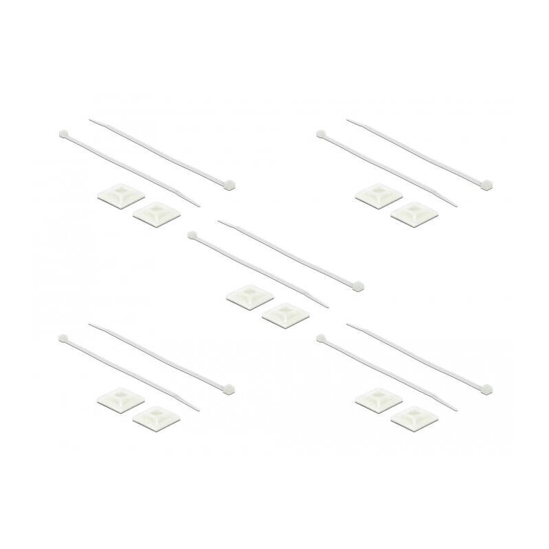 base-de-fijacion-de-delock-25-x-25-mm-con-corbata-de-cable-l-300-x-w-48-mm-white-10-pares-18834