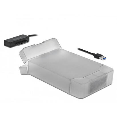 delock-usb-32-gen-1-converter-usb-a-plug-sata-22-pin-plug-negro-45-cm-con-cubierta-protectora-de-35-64086