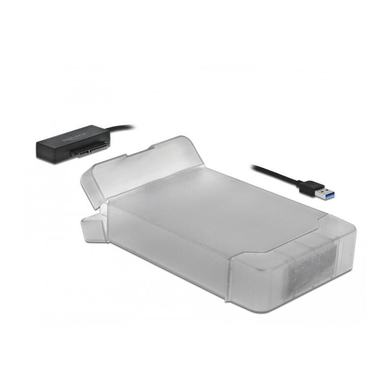 delock-usb-32-gen-1-converter-usb-a-plug-sata-22-pin-plug-negro-45-cm-con-cubierta-protectora-de-35-64086