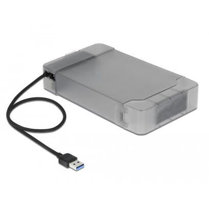 delock-usb-32-gen-1-converter-usb-a-plug-sata-22-pin-plug-negro-45-cm-con-cubierta-protectora-de-35-64086