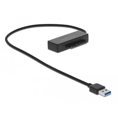 delock-usb-32-gen-1-converter-usb-a-plug-sata-22-pin-plug-negro-45-cm-con-cubierta-protectora-de-35-64086