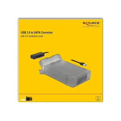 delock-usb-32-gen-1-converter-usb-a-plug-sata-22-pin-plug-negro-45-cm-con-cubierta-protectora-de-35-64086