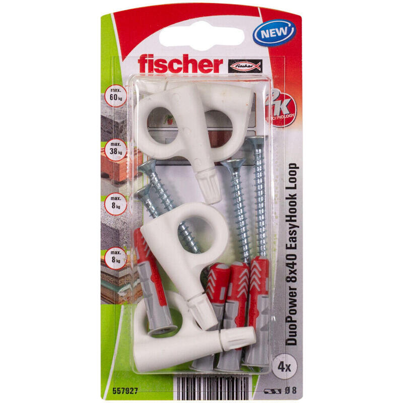 fischer-easyhook-loop-duopower-8x40-pasador-blanco