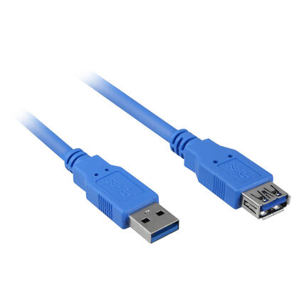 cable-alargador-sharkoon-usb-32-gen-1-usb-a-macho-usb-a-hembra-azul-2-metros-doble-blindaje-4044951010882