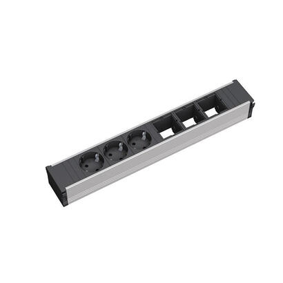 bachmann-912006-base-multiple-3-salidas-ac-negro-plata-regleta-3-salidas-ac-negro-plata