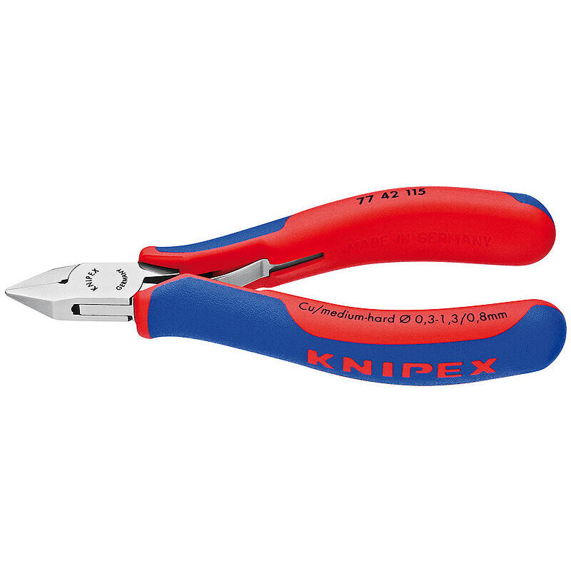 knipex-alicates-para-electronica-77-42-115-rojoazul-doble-resorte-de-baja-friccion