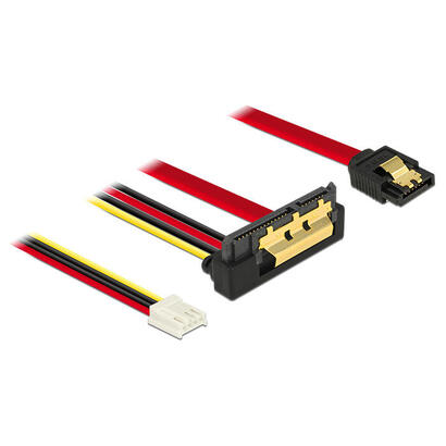 cable-del-adaptador-de-delock-sata-7pin-floppy-4pin-sata-22pin-negrorojo-30-cm-22-pin-enchufe-en-angulo-85235