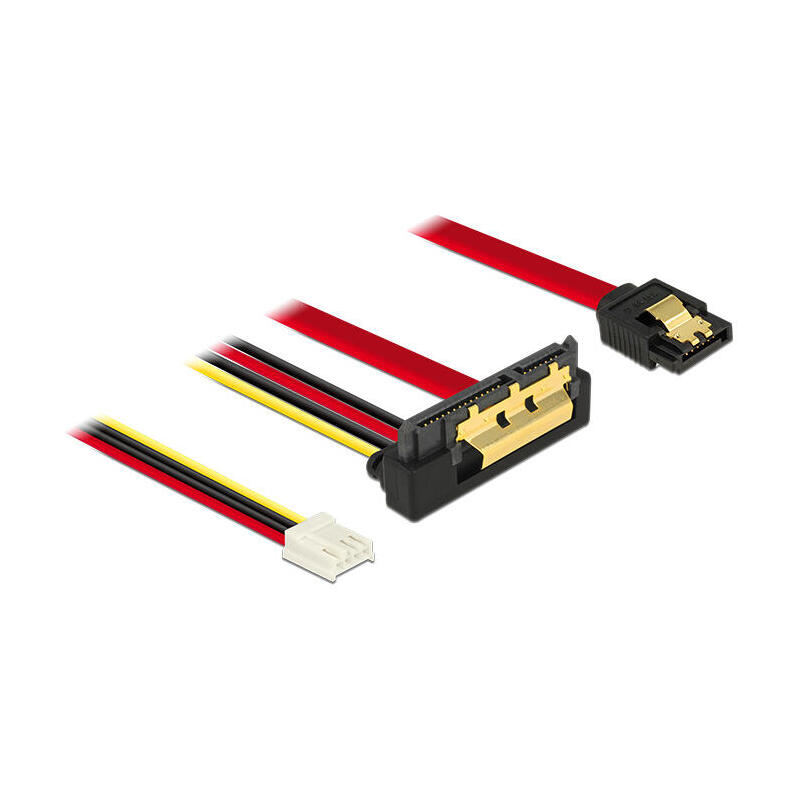 cable-del-adaptador-de-delock-sata-7pin-floppy-4pin-sata-22pin-negrorojo-30-cm-22-pin-enchufe-en-angulo-85235