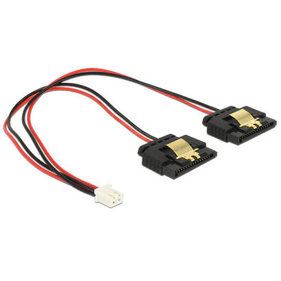 delock-85249-cable-de-alimentacion-hembra-de-2-contactos-2-x-toma-sata-de-15-contactos-5-v-de-metal-y-20-cm