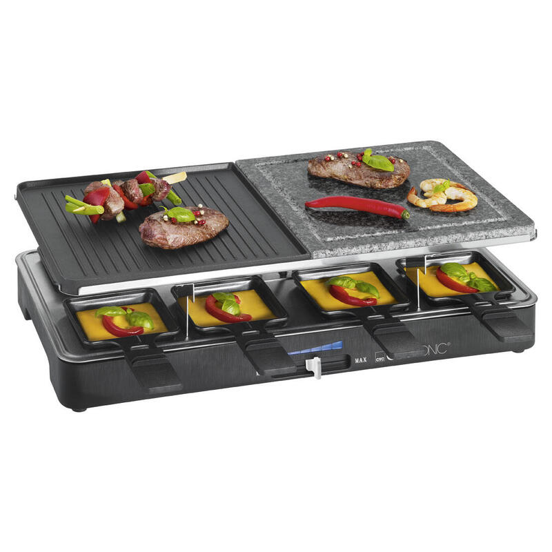 clatronic-parrilla-raclette-2-en-1-rg-3518-negro-acero-inoxidable-rg3518