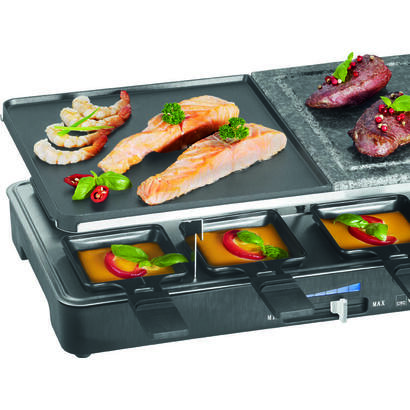 clatronic-parrilla-raclette-2-en-1-rg-3518-negro-acero-inoxidable-rg3518