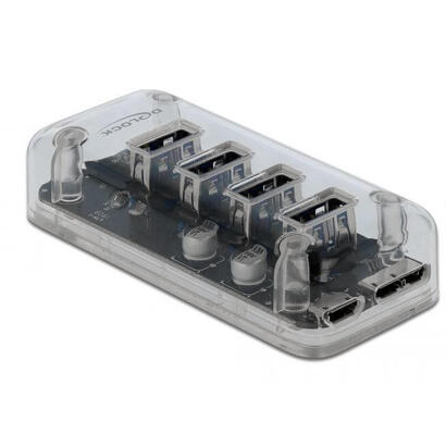 delock-externo-usb-30-hub-con-4-puertos-cubo-usb-transparente-64087
