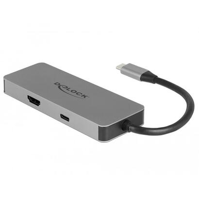 delock-87743-hub-de-interfaz-usb-32-gen-1-31-gen-1-type-c-gris-estacion-de-acoplamiento-gris-usb-32-gen-1-31-gen-1-type-c-hdmi-u