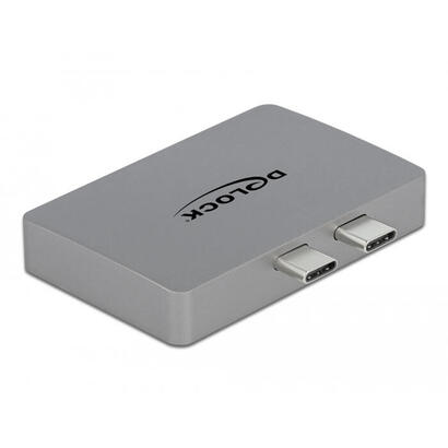 delock-64001-adaptador-de-cable-de-video-2-x-usb-type-c-2-x-displayport-gris-gris-2-x-usb-type-c-2-x-displayport-macho-hembra-de