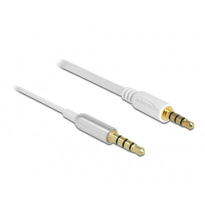 delock-66073-cable-de-audio-05-m-35mm-plata-blanco-blancoplateado-35mm-macho-35mm-macho-05-m-plata-blanco