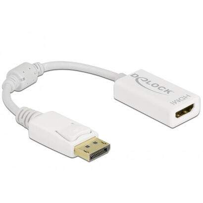 delock-61015-adaptador-de-cable-de-video-015-m-displayport-hdmi-tipo-a-estandar-blanco-blanco-015-m-displayport-hdmi-tipo-a-esta