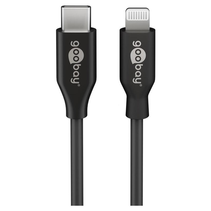 goobay-39445-cable-de-conector-lightning-1-m-negro-negro-1-m-lightning-usb-c-macho-macho-negro