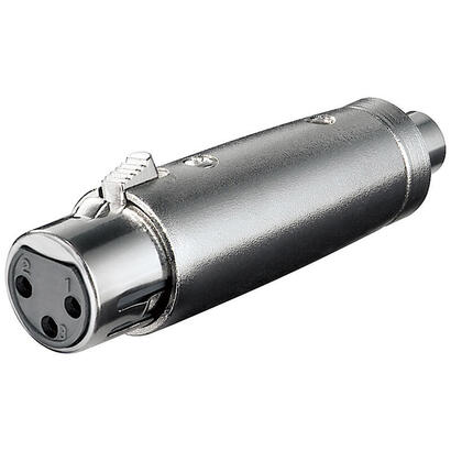 goobay-27457-xlr-rca-negro-adaptador-plateado-xlr-rca-negro
